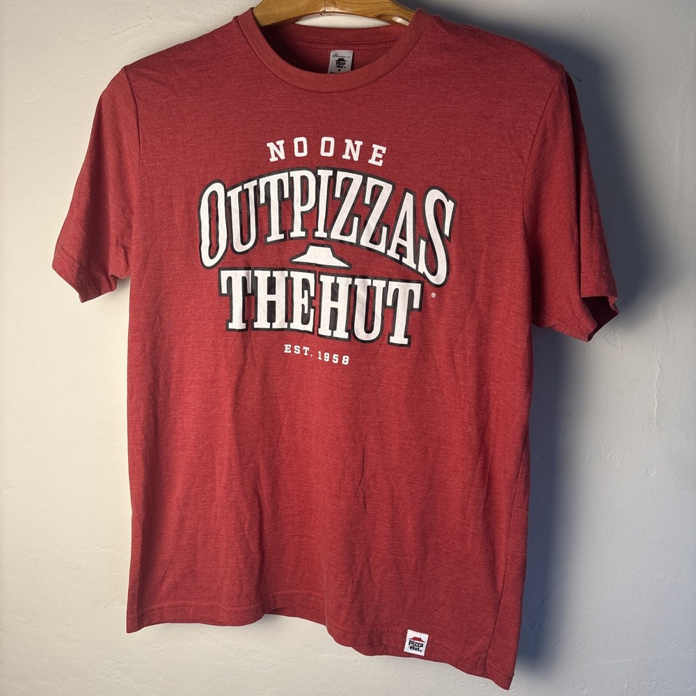 Pizza Hut T Shirt No One Out Pizzas The Hut Unisex Medium Logo Uniform Red